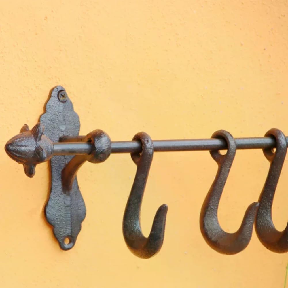 ヨーロッパスタイルのレトロな鋳鉄のフック,アンティークの鉄のフック,衣類の吊り下げ,装飾的な部品 - 色: ブロンズ