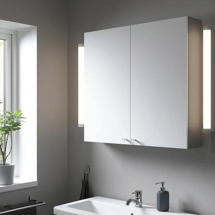 Image of Lucios Stainless Steel Bathroom Cabinet with Mirror, Wall Mounted Medicine Cabinet for Bathroom Storage, Rustproof & Waterproof Design, Adjustable Shelves (Stainless Steel, 18 * 18 Inch)