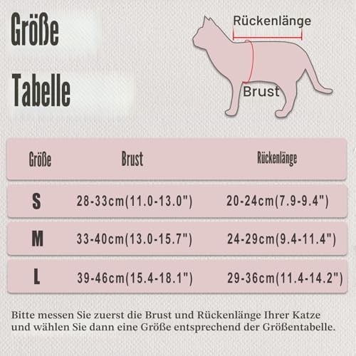 Axcimond Katzen-Genesungsanzug, Körperanzüge für medizinische Behandlung, chirurgische Katzen, Anzüge, Kätzchen-Body nach Operationen, Einteiler, Operationen, Genesungsanzug, Katzenkleidung nach