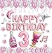 Produktbild E.For.U® 3 Geburtstag Dekorationen für MädchenDeko 3 Geburtstag, Geburtstag Deko Mädchen (3. Geburtstag)