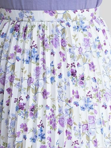 Image of OTABU | Stylish Women's A-Line Skirt with Floral Print