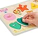 B. toys – Wooden Peg Puzzle for Kids – Shapes, Colors, Animals – Wooden Toys for Toddlers, Kids – 18+ Months