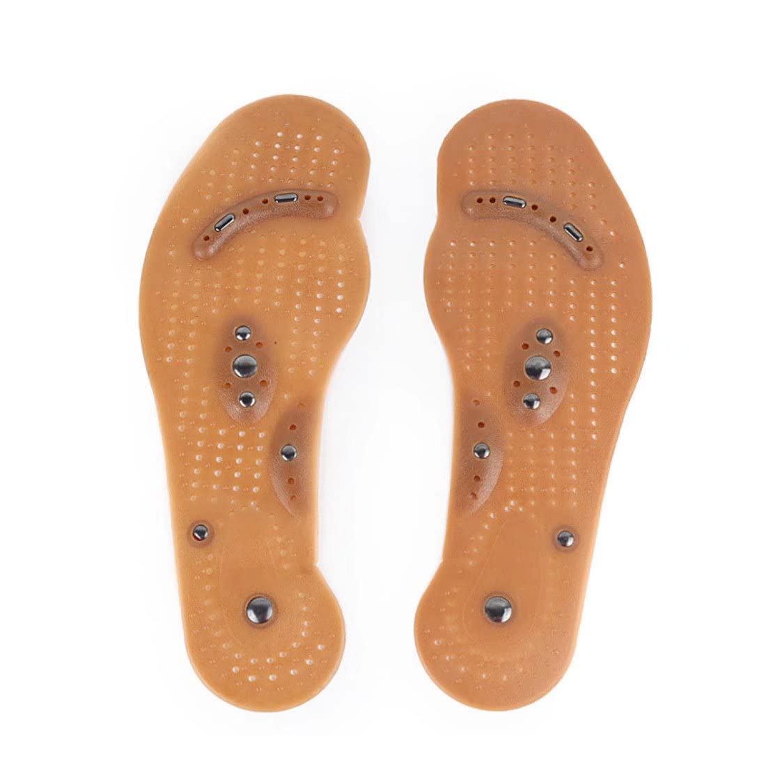 Wkładki do masażu stóp, Terapia stóp Refleksologia Ulga w bólu Zmywalne i cięte wkładki do butów, akupresura Magnetyczne masażu dla kobiet mężczyzn(1 Pair,S)