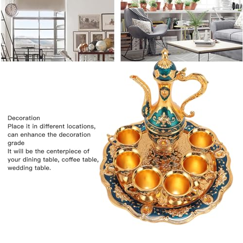 YLSZHYR Conjunto de xícara de café vintage Kit de pote de vinho europeu com 6 xícaras Bule Conjunto