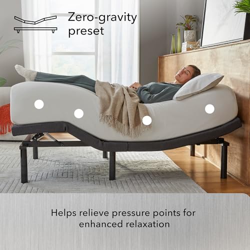 Image of Serta baselogic Level 4 Adjustable Base Bed Frame - Queen - Head & Foot Adjustability, Wireless Remote, Zero-Gravity and Memory Presets, Dual Massage Setting, and USB A&C Charging Ports