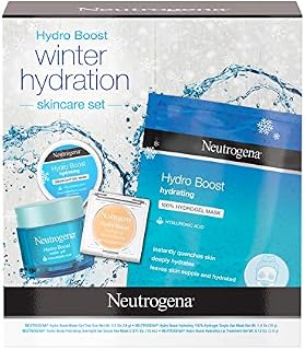 Neutrogena Hydro Boost Winter Gift Set with Hyaluronic Acid Gel Cream, Sheet Face