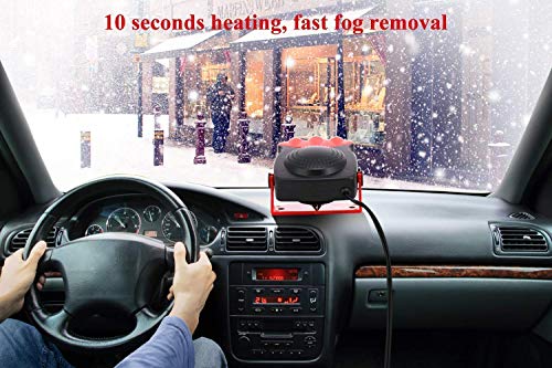 Lord Eagle Portable Car Heater, Car Defroster 30 Seconds Fast Heating Quickly 12V 150W Auto Heater Cooling Fan (Black)…