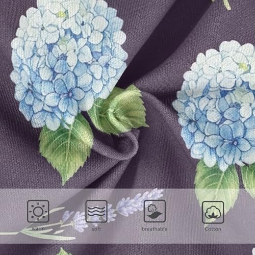 Hydrangea Lavender Purple Blue Cotton Toddler Underwear, Underwear Girls, 2T–8 Years3