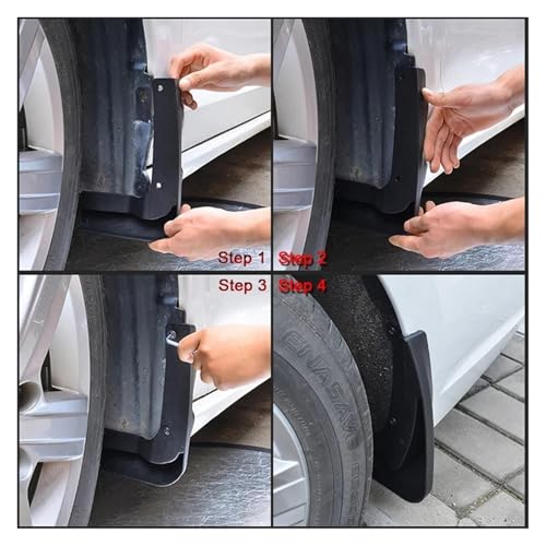 Guardabarros para Peugeot 408 2023 2024 y protector de salpicaduras de coche 8