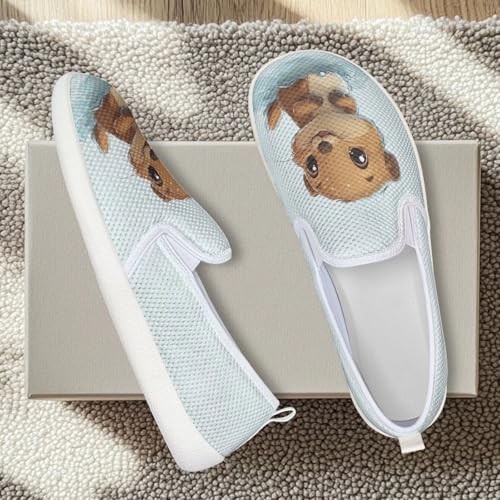 Cute Capybara Otter Print Work Shoes Flat Tennis Business Walking Loafer Outdoor Sneaker for Women2