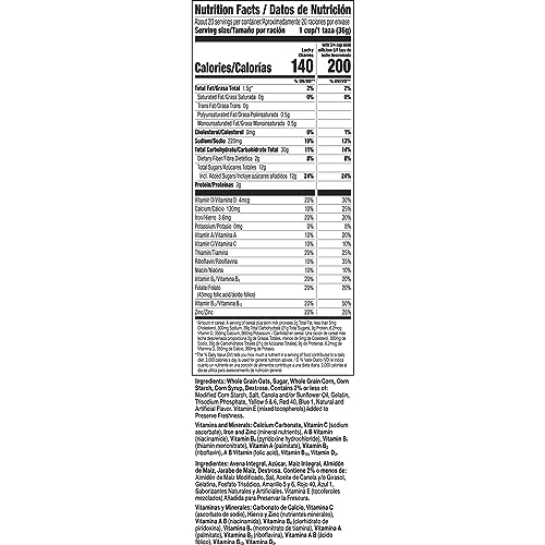 Image of Lucky Charms Gluten Free Cereal with Marshmallows, Kids Breakfast Cereal, Made with Whole Grain, Giant Size, 26.1 oz (Pack of 10)