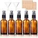 5pcs Flacon Vaporisateur Verre Ambré, 50ML Bouteille Spray Verre Vide Avec Pulverisateur de Brouillard Fine pour Parfums, Vaporisateurs Cosmétiques