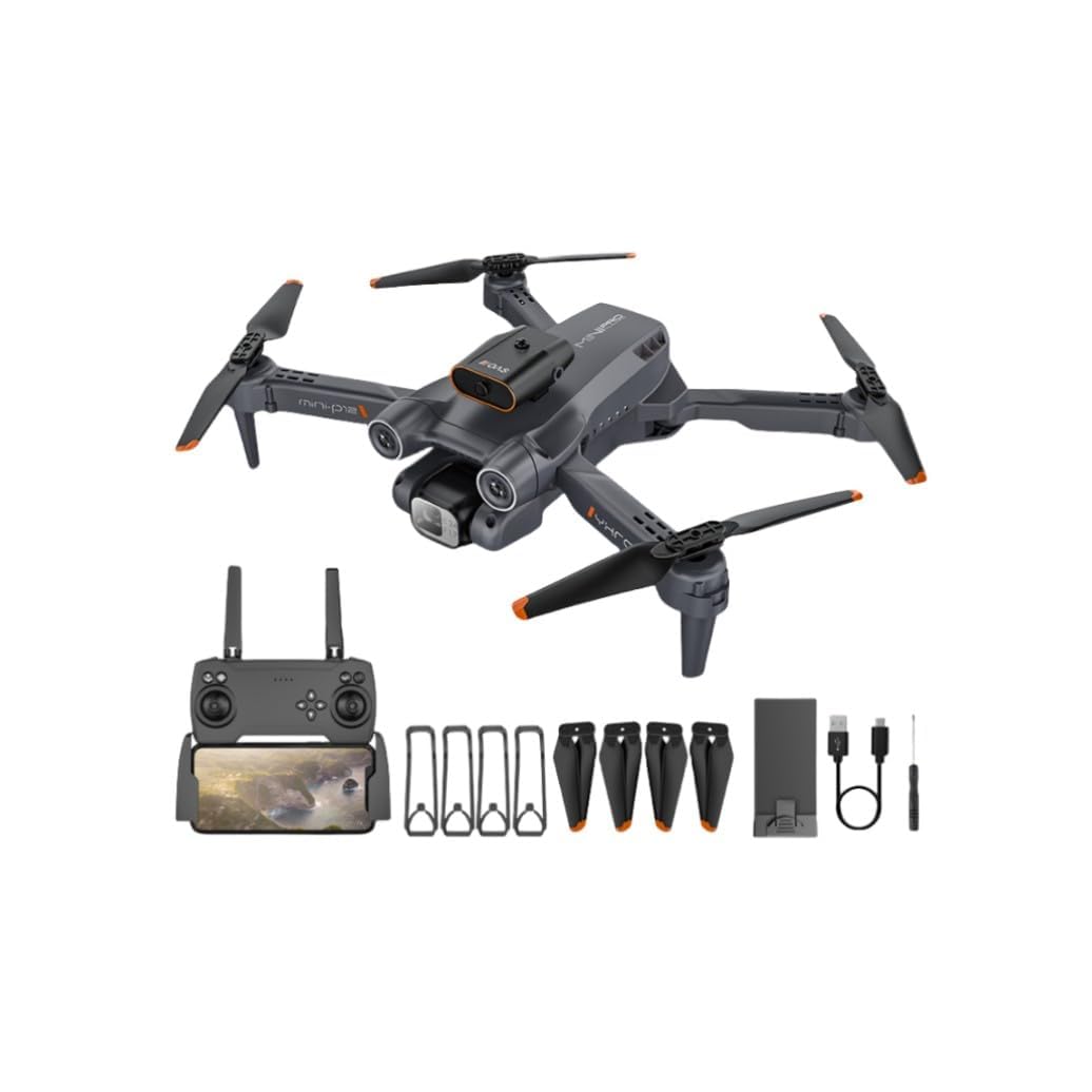 TRENDYTOYS Drone with 4K Camera WiFi FPV 1080P HD Dual Foldable RC Drone Altitude Hold Headless Mode Visual Positioning Auto Return App Control Multicolor (DK F6)