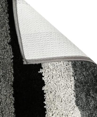 Image of GAVI Home Decor Bath Mat for Bathroom, Anti-Slip Bath mat & Door Mat for Bathroom, Bedroom, Kitchen (60 x 40 CM) (Black & Grey)