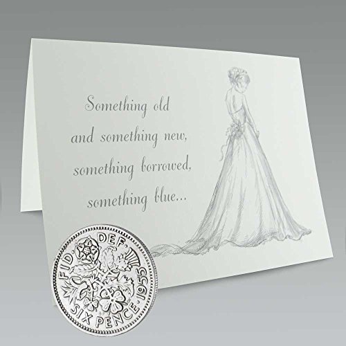 Authentic Sixpence Coin and Card for The Bride's Shoe | Something Old, Something New, Something Borrowed, Something Blue, and a Sixpence for Her Shoe…