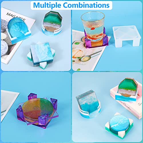 Kisrel CRM001 18 Pieces Resin Coaster Molds thumb #4