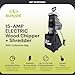 Sun Joe Wood Chipper Shredder, 15-Amp Corded Electric Yard Waste Shredding Machine with Collection Bag, 1.7 Inch Cutting Diameter, Black, CJ603E