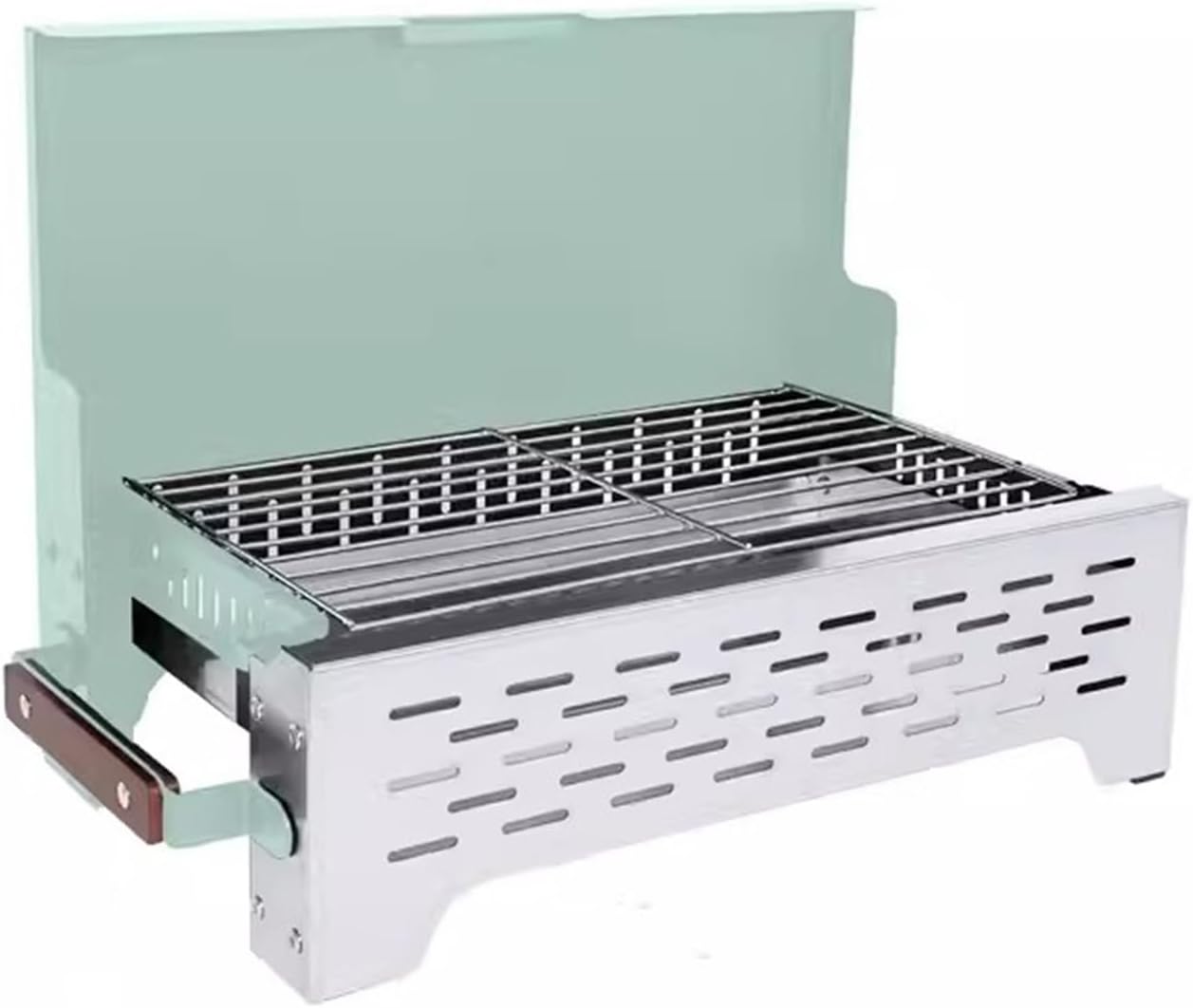 Barbecue Grill Desktop Barbecue Rack Camping Outdoor Folding Portable Stainless Steel Stove Charcoal Grill