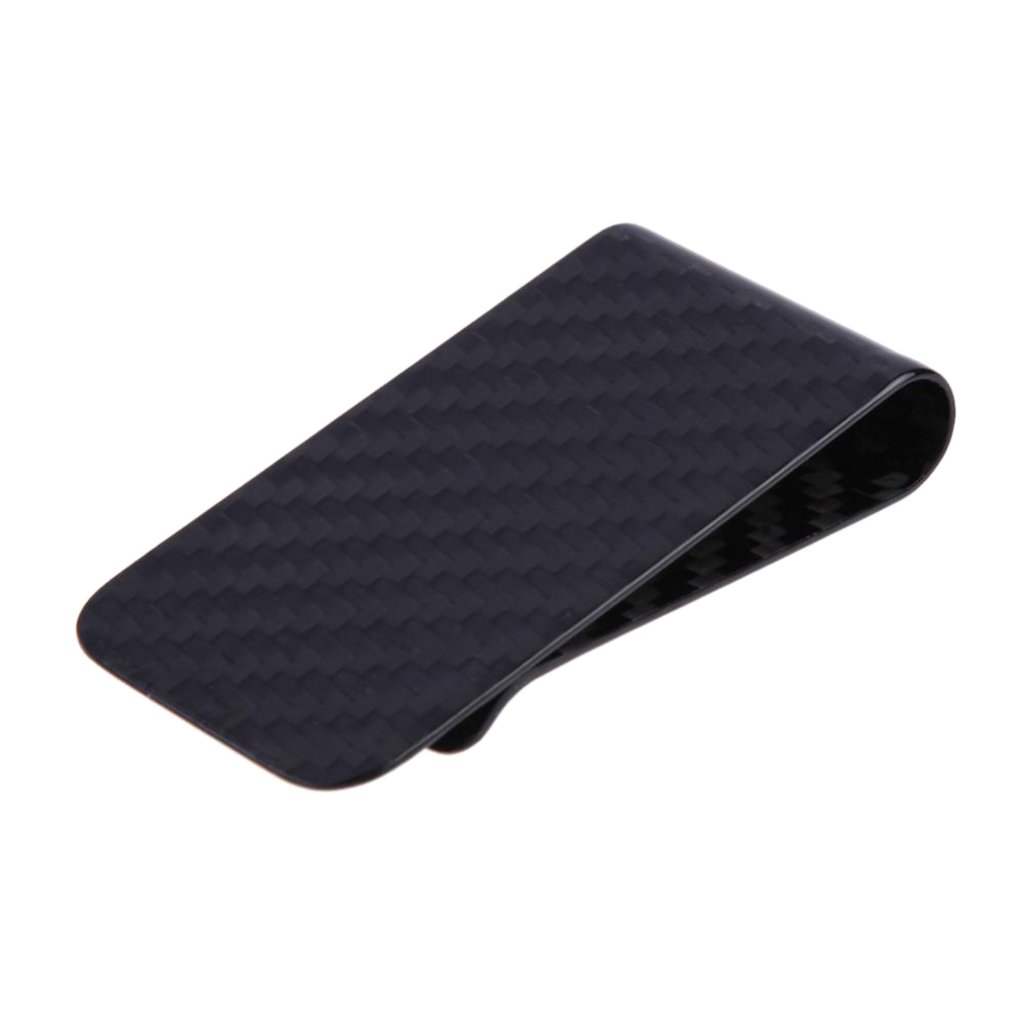 LOSA Slim Carbon Fiber Money Clip Matte Black Credit Card Holder Wallet Organizer-image-30