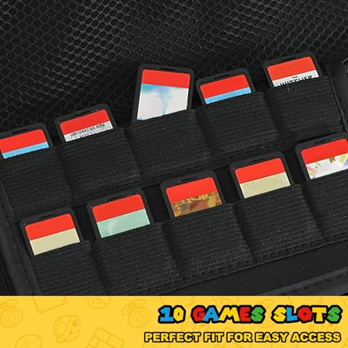 Image of OIVO INDIA Red-Blue Travel Case Pouch Compatible with Nintendo Switch and for Switch OLED Console, Portable Travel Carry Case for Switch /Switch OLED, Protective Box Cover