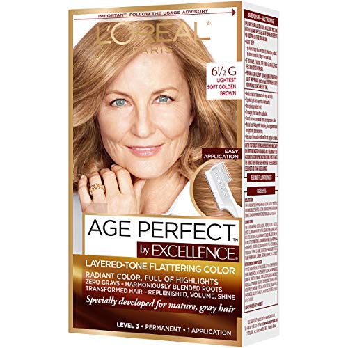 Image of L'Oreal Paris ExcellenceAge Perfect Layered Tone Flattering Color, 6.5G Lightest Soft Golden