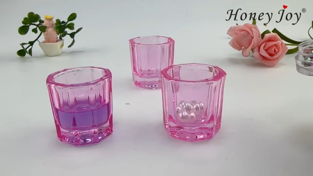 Vasos De Cristal Profesional Para Uñas Acrílicas – 2 Unidades, Ideal Para Técnicos De Manicura