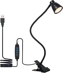ERYUE 5W 24LEDs Abajur De Mesa,5W 24LEDs Abajur De Mesa Leitura Ao Lado Da Luz Clamp Clipe Luminária USB Powered Operated 3 Cores Modo Mudança De Temperatura / 10 Níveis Dimmer Dimmable Ajuste De Bril