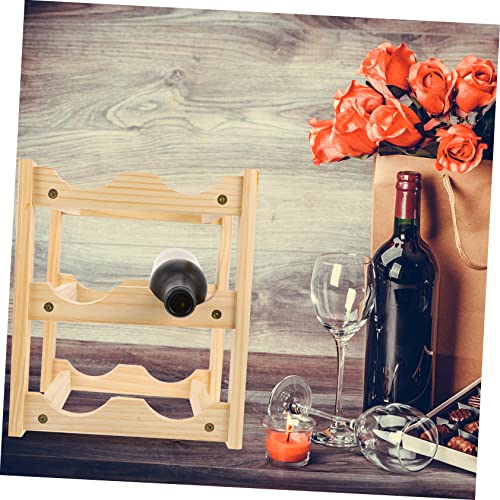 Soporte de madera para botellas de vino, 6 botellas miniatura 6