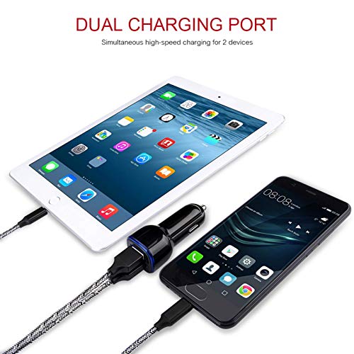 Short Micro Usb Cable 2-Pack, 1.6+3Ft Phone Charger Power Cords Android Fast Charging Cables Compatible With Samsung Galaxy J7 S6 S7 Edge J3,Note 3 4 5,Tablet S2 S4, Lg Stylo 2/3 Plus #TOP4
