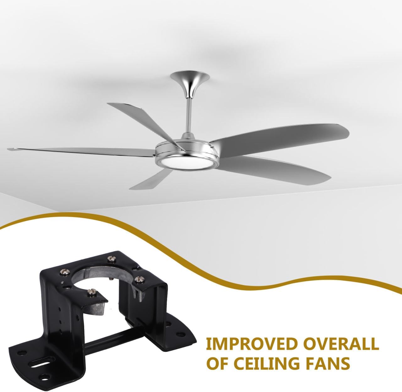 DOITOOL Ceiling Fan Mounting Bracket: Iron Ceiling Fan Mounting Kit for Living Room, Bedroom - Easy Installation