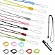 AUEFUDQ 8 Stück Lanyard Silikon Elektronische Zigarette, Schlüsselband, Schlüsselband Personalisiert, Elektronische Zigarette Lanyard, Nylon Lanyards, Schlüsselbänder Für Zigarette