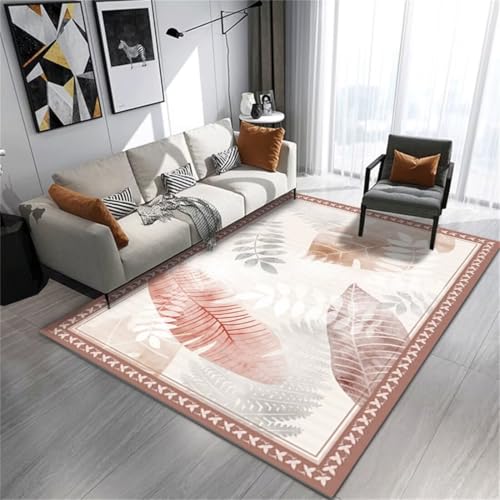 Tapis de chambre fille aux motifs de feuilles pour créer un coin de jeu chaleureux 90x200
