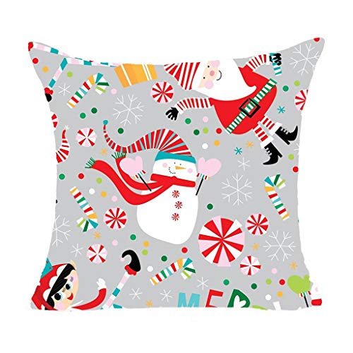 RoMantic Cuisine & Maison Halloween Housses de Coussin de Voiture 45cmx45cm Taies d'oreiller Décoratives Carrées en Coton pour Canapé de Chambre décoration noël