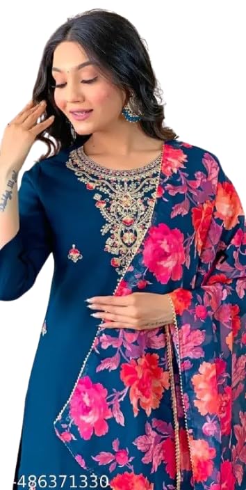 Green India Fashion Present Fancy Gown with Colorblock Design for Great Women and Beautiful Girl-AARTI6-picture-34