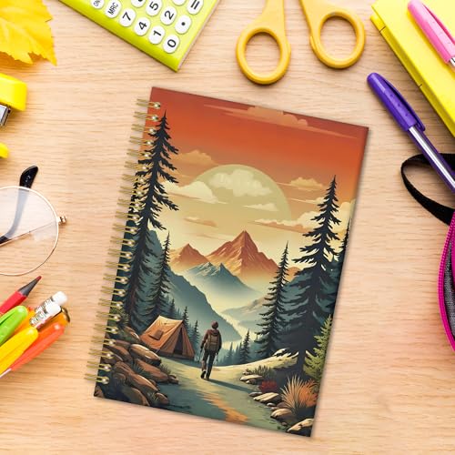 Journal de voyage pour homme format 14,7 x 21,1 cm à couverture rigide