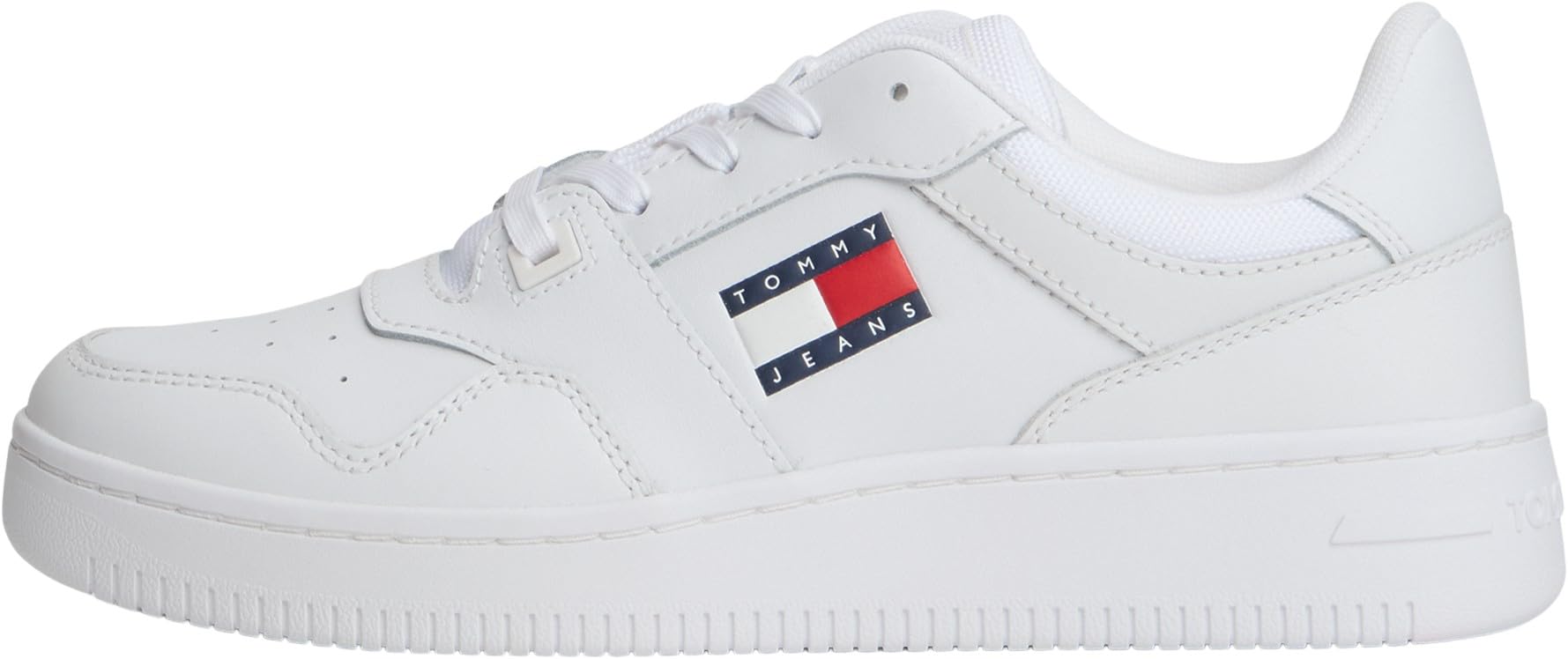 Tommy Jeans Women’s Basketball Trainers with Logo, White (White), 5