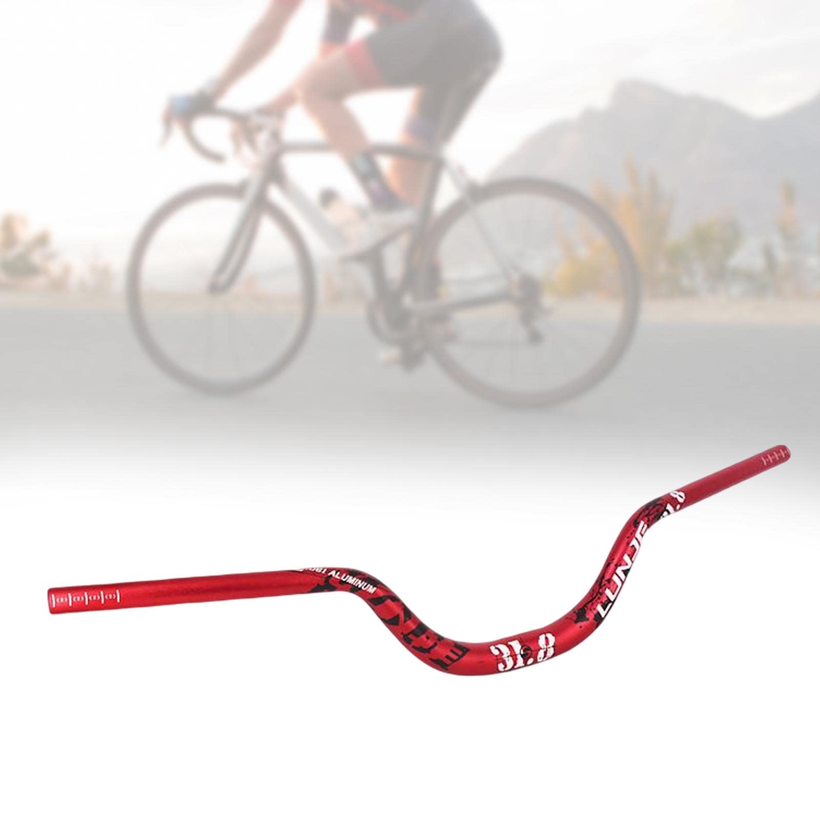 Manillar de Bicicleta de Montaña Barra para Bicicletas Híbridas Barra de Riser 90mm Componentes Ligeros de Extensión Material de Aluminio Adecuado Par, Rojo 780mm