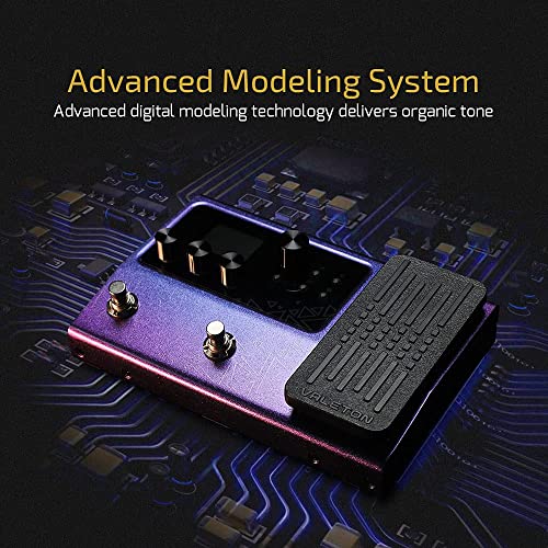 Image of Valeton Multi-Effects with Expression Pedal Guitar Bass Amp Modeling IR Cabinets Simulation Multi Language Stereo OTG USB Audio Interface GP-100 Violet