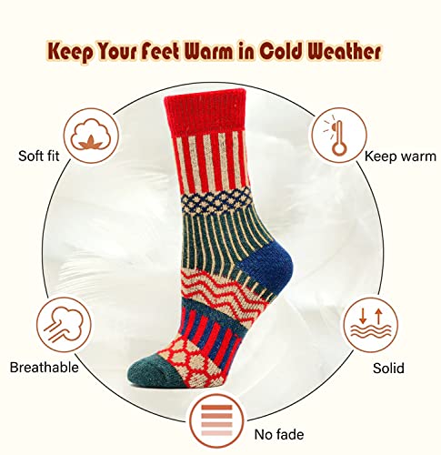 Image of Womens Wool Knit Winter Socks