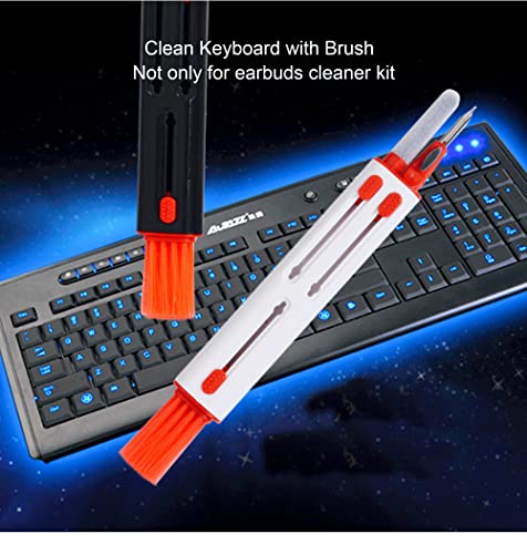 Image of Cleaner Kit Compatible with Airpod Pro 1st 2nd 3rd Generation, Cleaning Kit and Keyboard Brush Gen 3 2 1, Pen Ear Bud Cleaning Tool for Earbuds, Laptop, Phone, (White)