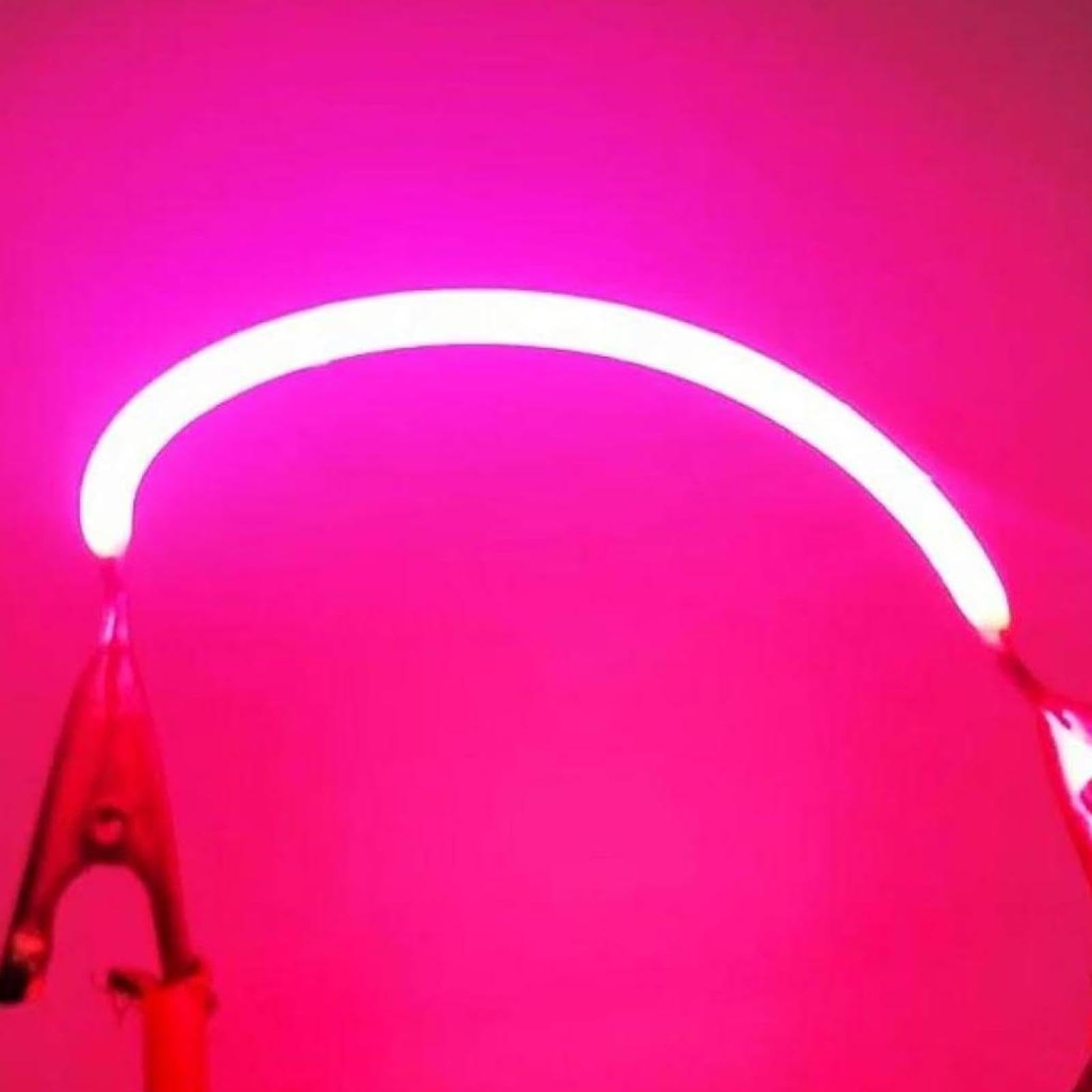 BULBEAWICK 10 Pieces Led Flexible Filament Lamp Parts,Red,Green,Dc 3V Led Diode Accessories for Light Bulbs, DIY Handmade Room Decoration Design 200MM Pink