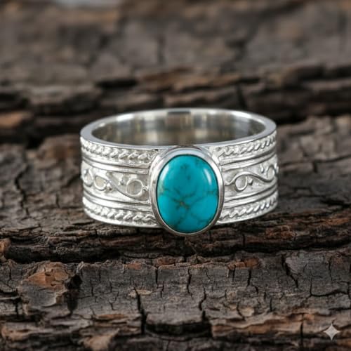 Image of 55Carat Choose Your Color Genuine Gemstone Sterling Silver Ring Band Vintage Handmade Jewelry Sizes 5-12