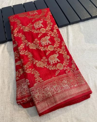 Image of Women's Maheshvari Original Pure Kanchi Pattu Kanjivaram Kanchipuram Art Dola Silk Saree Soft Banarasi Style Sari With Blouse Piece For Wedding