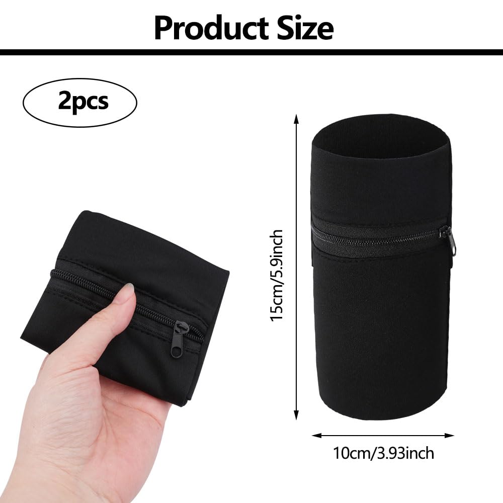 Set Bandeau + Bracelets De Sport Anti-transpiration – Confort, Absorption Et Poche Zippée !