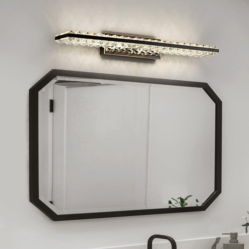 Luci da Toeletta in Cristallo, Apparecchi di Illuminazione per Il Lavabo del Bagno sopra Lo Specchio, Apparecchi di Illuminazione da Parete Moderni A LED Realizzati per F,Dark-50cm