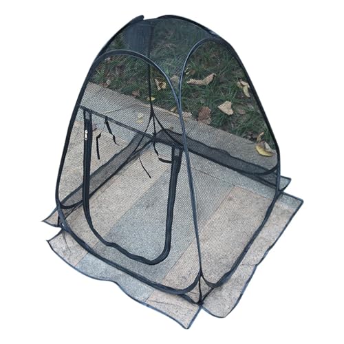 Tienda de campaña con pantalla para casa, toldo con pantalla resistente al viento, de soporte automático, tienda de campaña de malla, plegable, resistente al viento para adultos y niños