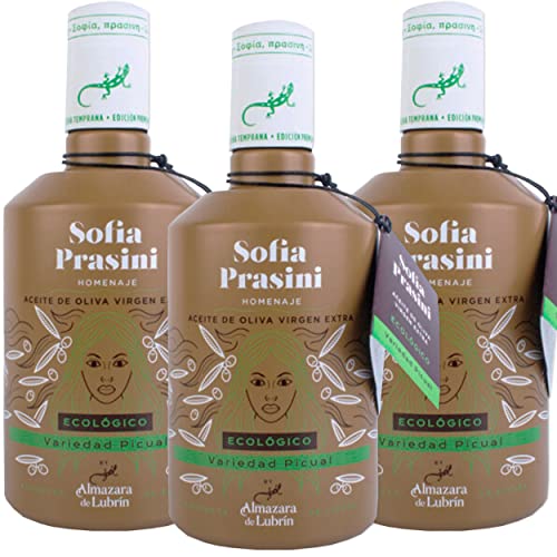 ALMAZARA DE LUBRÍN Aceite de Oliva Virgen Extra Sofía Prasini Envase Cristal Caja de 3 Botellas X...