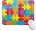 Produktbild MUYIXUAN Mauspad - Mehrfarbiges Alphabet Buchstaben Puzzle Kinder pädagogisch - Gaming und Office rutschfeste Gummibasis Mauspads,240×200×3mm