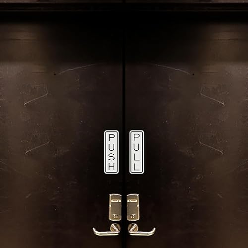 Miniatura 7 de Letreros verticales clásicos para puerta, ideales para puertas de vidrio, letreros de aspecto profesional, fácil instalación, incluye cinta adhesiva