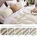 Bedsure Duvet Cover Queen Size - Soft Cationic Dyed Duvet Cover Set for Kids with Zipper Closure, 3 Pieces Bedding Set(Beige, 90